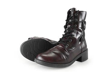 Rieker Veterboots in maat 38 Rood, Verzenden, Overige typen, Zo goed als nieuw, Rood