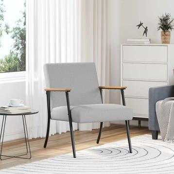 vidaXL Fauteuil Wolkengrijs Stof, Huis en Inrichting, Verzenden, Nieuw