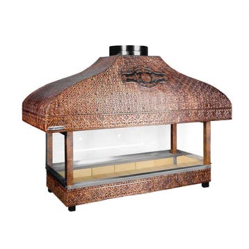 GGM Gastro | Koperen barbecue - 1200mm - glazen hitteschild, Verzenden, Nieuw, Overige typen