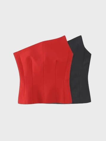 Asymmetrische Dames Bustier Top - Sexy Backless Design met R, Kleding | Dames, Tops, Verzenden, Nieuw