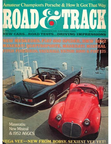 1968 ROAD AND TRACK MAGAZINE APRIL ENGELS, Nieuw, Author