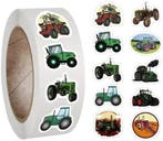 Sluitstickers trekkers tractor beloning rond etiket 2,5 cm, Ophalen of Verzenden, Nieuw