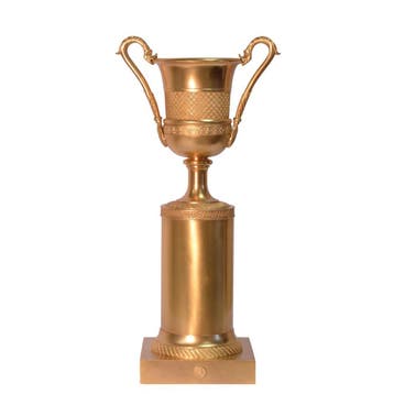 Bronzen urn op standaard (Beeldjes - Decoratie, Interieur), Verzenden, Nieuw