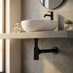 Wastafel Sifon Mat Zwart | Messing | Nieuw | Scherpe Prijs, Ophalen of Verzenden, Nieuw, Koper, Wastafel