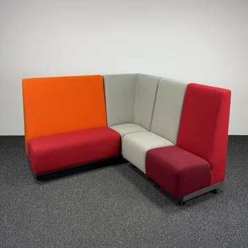 Verrijdbare Design Hoekbank - 188 x 188 cm | Rood, Grijs & O, Ophalen of Verzenden, Gebruikt
