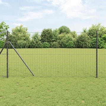 vidaXL Euro-hek met grondbevestiging 10 x 1 m PVC-Coated, Verzenden, Nieuw, IJzer