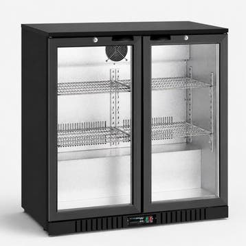 Professionele Barkoeler 198L – 2 Glazen Deuren – Zwart – Nie, Witgoed en Apparatuur, Ophalen, Nieuw