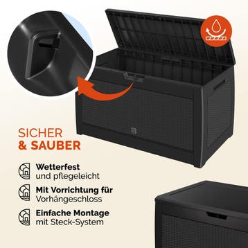 Kussenbox Rato Antraciet kunststof 310L (Kussenboxen), Verzenden, Nieuw