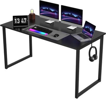 Bureau - Computerbureau - Computertafel - 160x60 cm - Zwart, Verzenden, Zo goed als nieuw
