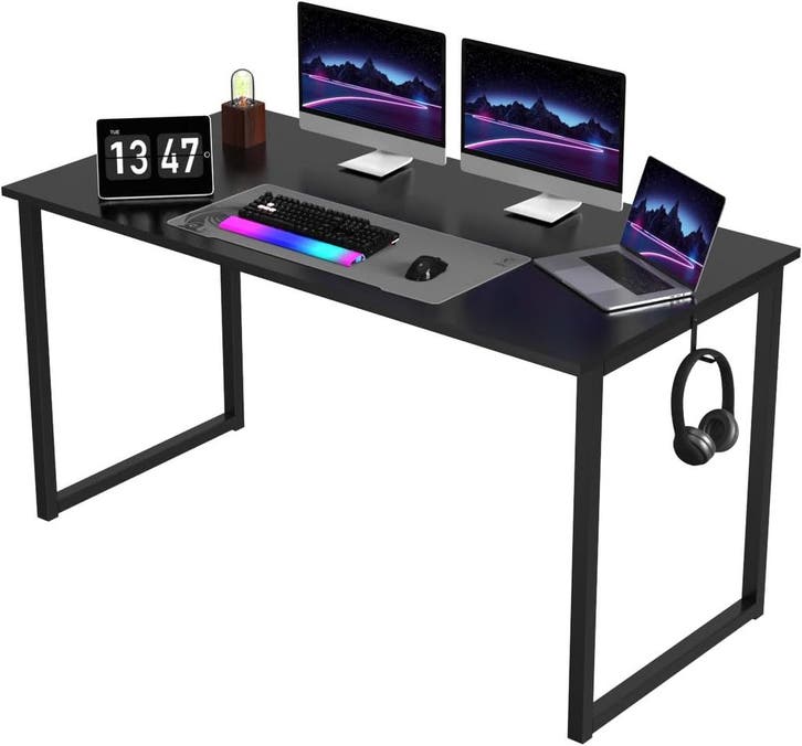 Bureau - Computerbureau - Computertafel - 160x60 cm - Zwart, Huis en Inrichting, Bureaus, Zo goed als nieuw, Verzenden