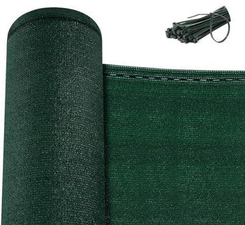 2dekans | Woltu Schaduwdoek 1,5 x 15 m Groen - Privacy, Tuin en Terras, Ophalen of Verzenden, Zo goed als nieuw