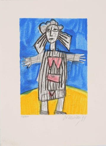 Corneille (1922-2010) - Figuur, Antiek en Kunst