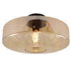 Design plafonnière amber, Sevda, Ophalen of Verzenden, Nieuw, Glas, Design