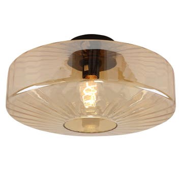 Design plafonnière amber, Sevda, Ophalen of Verzenden, Nieuw, Glas