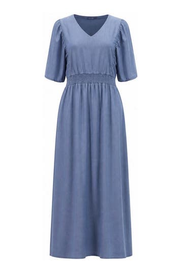 Geisha Jurk in maat L Blauw, Geisha, Verzenden, Zo goed als nieuw, Blauw