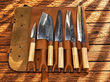 japanese - Keukenmes - Kitchen knife set - koksmes -, Antiek en Kunst