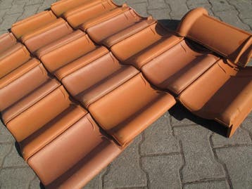 Monier VH Natuurrood dakpannen v.a € 0,99  voorraad, Nieuw, Steen of Klei, 15 m² of meer, Dakpannen
