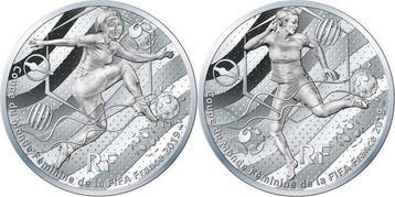 40 Euro Frankreich 4 x 10 Euro 2019 zilver Pp Fifa Frauen..., Verzenden