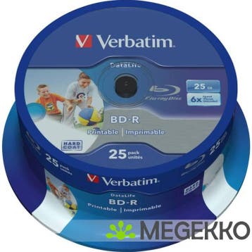 Verbatim BD-R Blu-Ray 25GB 6X 25st. Cakebox Printable, Verzenden, Nieuw in verpakking