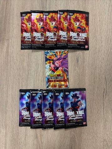Bandai - 11 Booster pack - Dragon Ball - FB02 FB04 BT21 –, Verzamelen, Nieuw