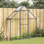 vidaXL Tuinkas met basisframe 169x58x195 cm aluminium, Tuin en Terras, Kassen, Verzenden, Nieuw