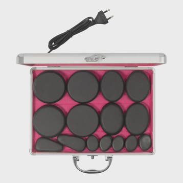 Professionele Hot Stone Massage Set met Verwarmer en 18 Basa, Verzenden, Nieuw