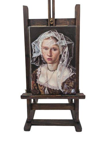 Anne Dias (1985) - (100% Handpainted & Unique) Plastic Veil, Antiek en Kunst, Kunst | Schilderijen | Modern