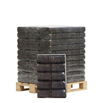 Nachtbriketten pallet 98 zakken x 10kg (980kg), Minder dan 3 m³, Ophalen of Verzenden, Overige houtsoorten, Blokken