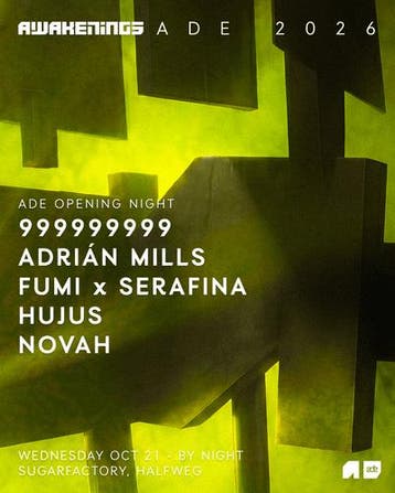 Awakenings ADE Opening Night Tickets – 2026 – SugarFactory, Tickets en Kaartjes, Twee personen