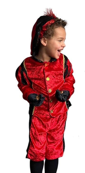 Pietenpak kinderen Ibiza Rood - 128, Diversen, Sinterklaas, Verzenden, Nieuw