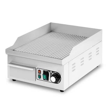 HCB Grillplaat - geribbeld - 36 cm - 230V - RVS, Verzenden, Nieuw in verpakking