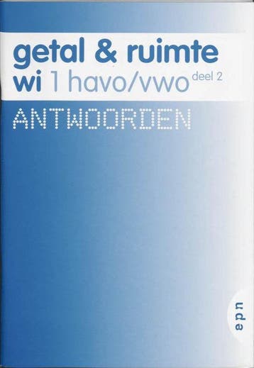 Getal & Ruimte 1 Havo/vwo deel 2 Antwoorden 9789011101852, Verzenden, Gelezen