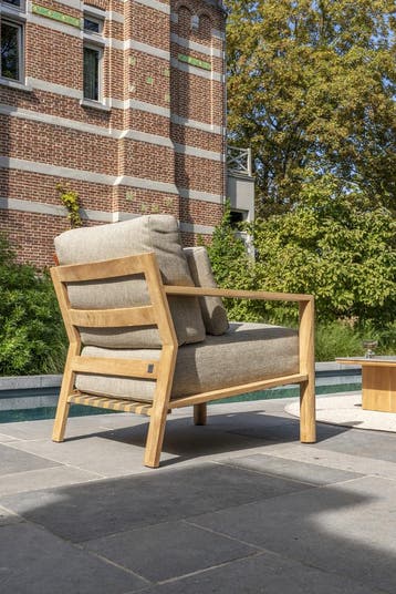 Lucas stoel bank loungeset 3 delig naturel teak 4 Seasons, Ophalen of Verzenden, Nieuw, Teakhout