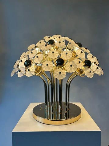 Millefiori - Lamp - Messing, Glas - Hollywood Regency