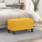 vidaXL Bankje 70x35x41 cm stof lichtgeel, Huis en Inrichting, Banken | Bankstellen, Verzenden, Nieuw, Stof, Minder dan 150 cm