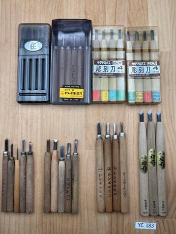 Snijwerk, Japanese Wood Carving knives YC183  wood