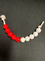 Rekenketting 10 grote kralen rood/wit klein, Boeken, Verzenden, Nieuw