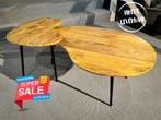 ***Sale*** Salontafel Set Verona Smooth Naturel Mango, Verzenden, Nieuw