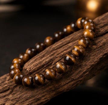 Elegante tijgeroog-kralenarmband - Armband