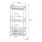 [en.casa] Wijnrek Hustadvika voor 14 flessen 120x61x33 cm zw, Verzenden, Nieuw