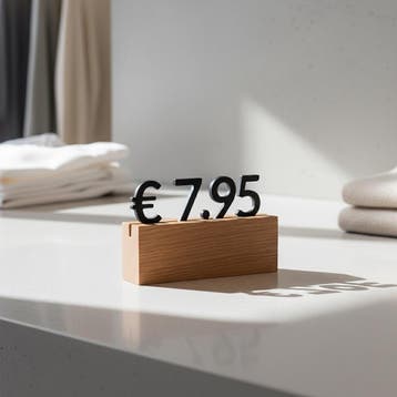 Oacklux Kana Letterhouder Eikenhout 100 mm - Zwarte letters, Nieuw in verpakking