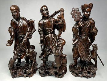 Beelden van boeddhistische godheden - Hout, Been - China -