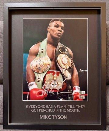 Mike Tyson - gesigneerde foto / 40x50 cm op maat gemaakt, Nieuw