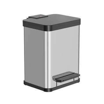 Hailo Öko Duo Plus M Pedaalemmer 2x9 ltr - RVS, Huis en Inrichting, Woonaccessoires | Prullenbakken, Verzenden, Nieuw