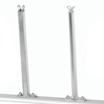 Prijon Rechte steunen Heavy Duty, profielmontage, per set, Verzenden, Nieuw