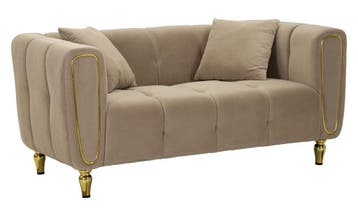 BANK ALMA GRIJS MET KUSSENS CM 155X81X71, Ophalen of Verzenden, Nieuw