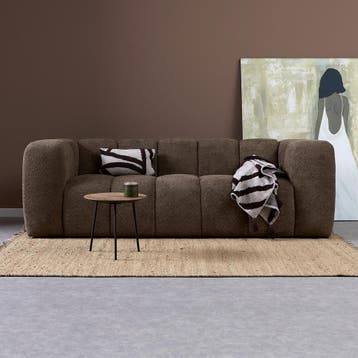 *WOONWINKEL* Design Bank Bruin 3-zits, Huis en Inrichting, Banken | Bankstellen, Verzenden, Nieuw