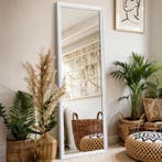 Rechthoekige Passpiegel met Massief Houten Frame, Huis en Inrichting, Badkamer | Badkamermeubels, Verzenden, Nieuw