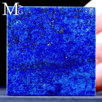 Koningsblauw lapis lazuli Geometrische kubus - Hoogte: 44 mm, Verzamelen