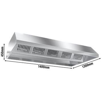 GGM Gastro | Plafond afzuigkap met motor - 1400mm - met |, Witgoed en Apparatuur, Onderbouw afzuigkap, Verzenden, Nieuw, Inbouw